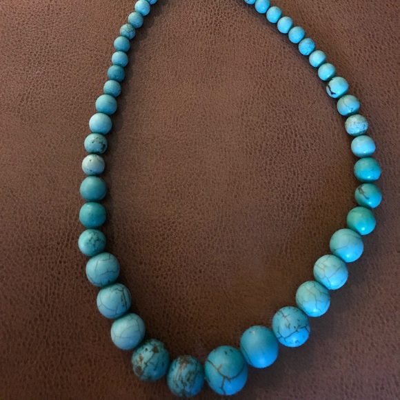 Real Turquoise Beads with Copper Veining. - Picture 2 of 7